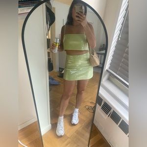 The most fun sequined reformation set! Flattering and fun